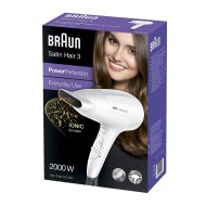 Braun, Hair Dryer, 2000 Watts, White