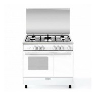 Glem Gas, Gas Oven, 5 Burners, 90 CM, White