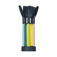Joseph Joseph, Elevate Silicone Kitchen Utensil Set with Compact Storage Stand, Multi-Color