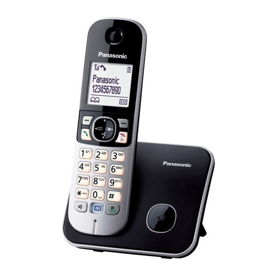 Panasonic, Digital Cordless Phone with 1 Handset, Silver / Black