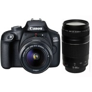 Canon, EOS 4000D, DSLR Camera, Double Lenses (18-55 mm / 75-300 mm) Black