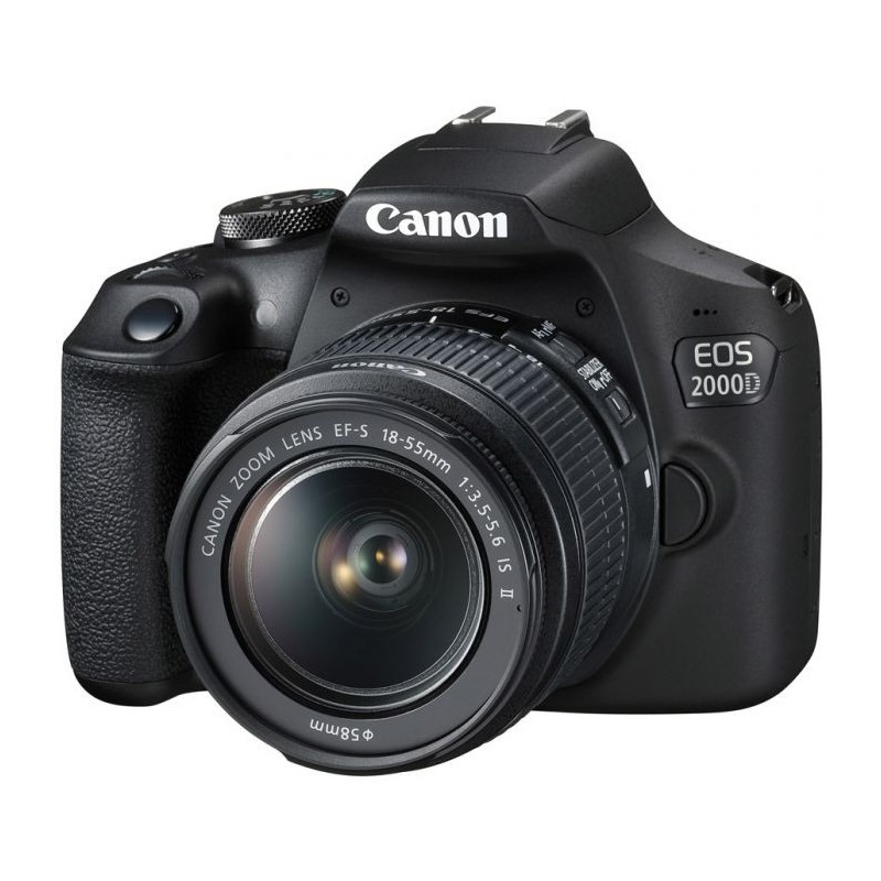 Canon EOS 2000D DSLR Camera, Black