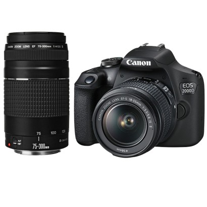 Canon EOS 2000D DSLR Camera, Black