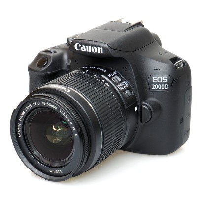 Canon EOS 2000D DSLR Camera, Black