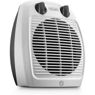 Delonghi, Up-Right Fan Heater, Anti-Frost, Double Safety System, 1000-2000 Watts, White