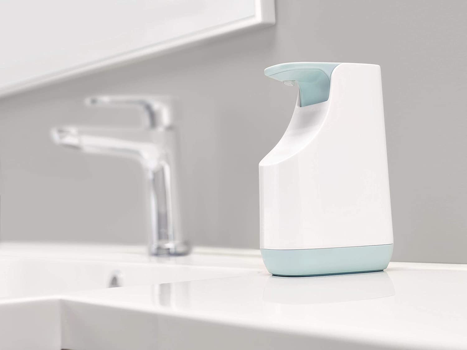 Joseph Joseph, Slim Compact Soap Dispenser, With Non-Drip Nozzle, Grey / Blue