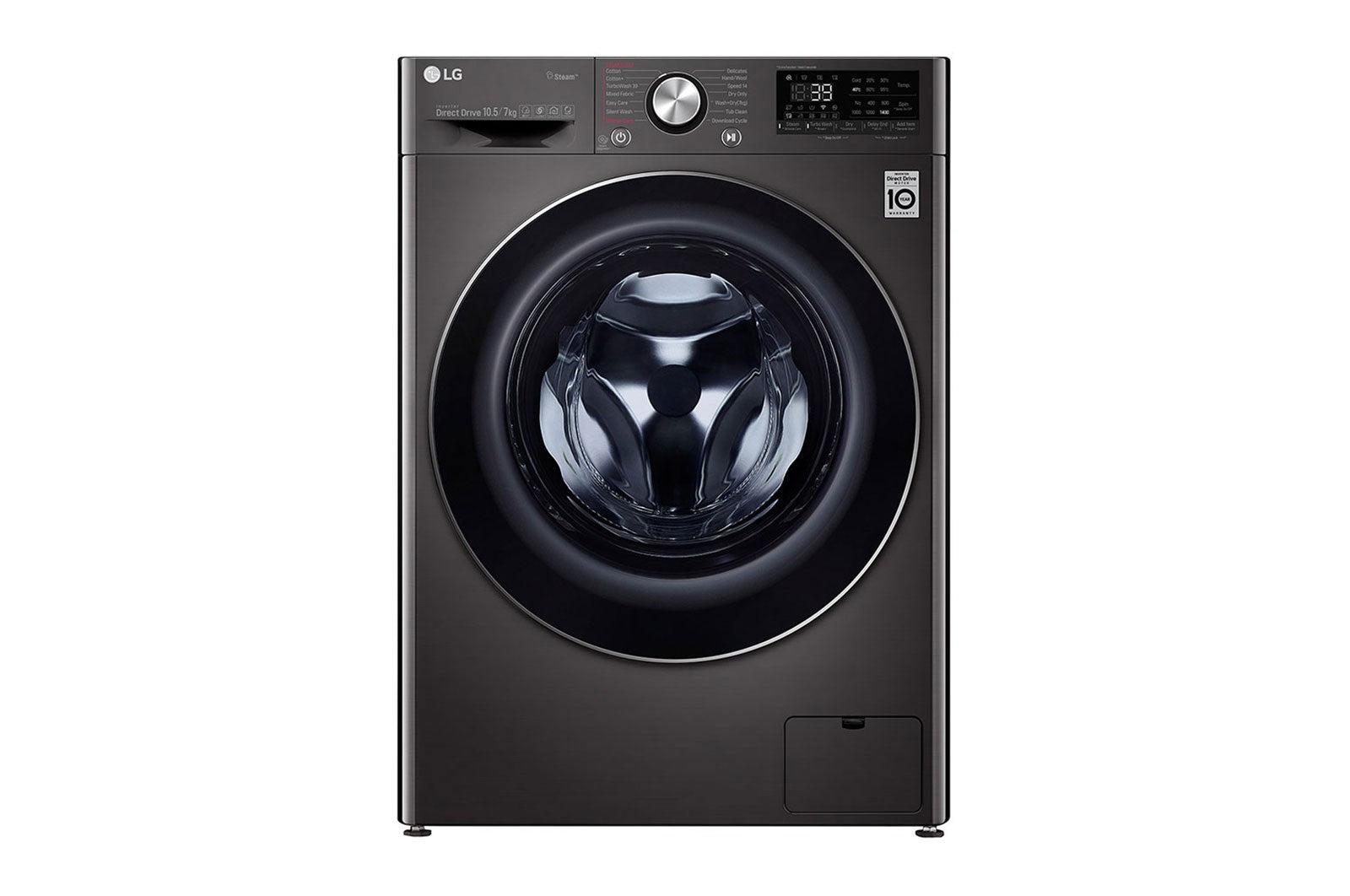 LG Washer & Dryer, Front Load, 10.5 / 7 KG, Stainless