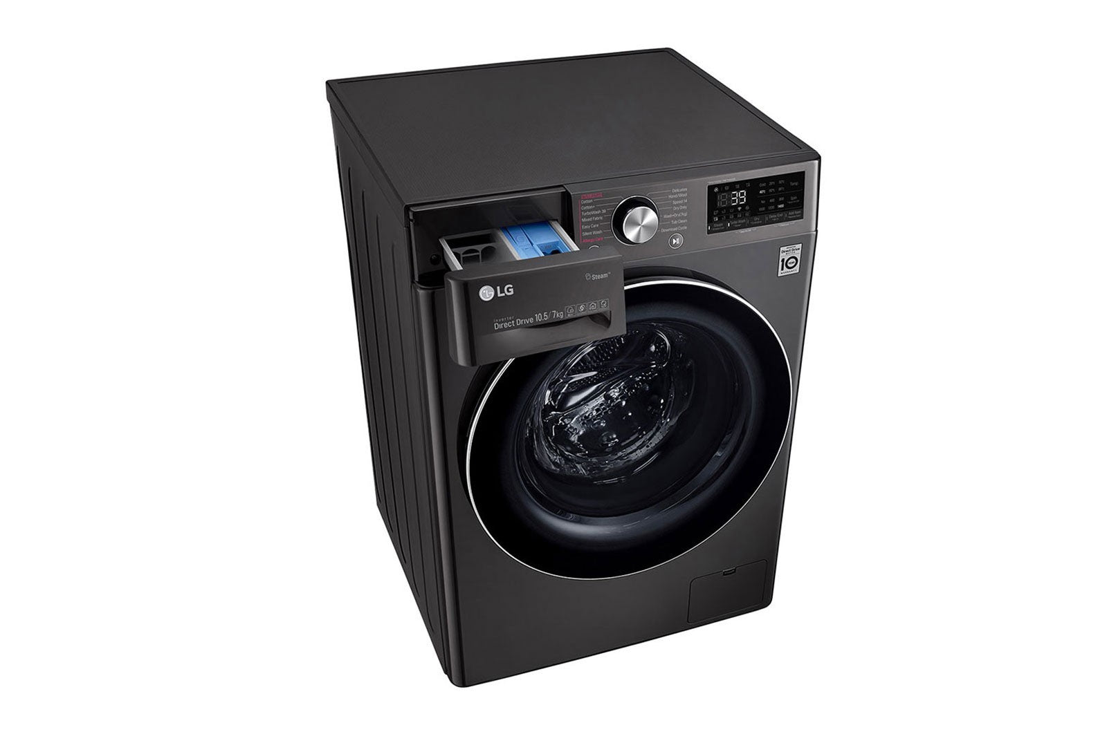 LG Washer & Dryer, Front Load, 10.5 / 7 KG, Stainless