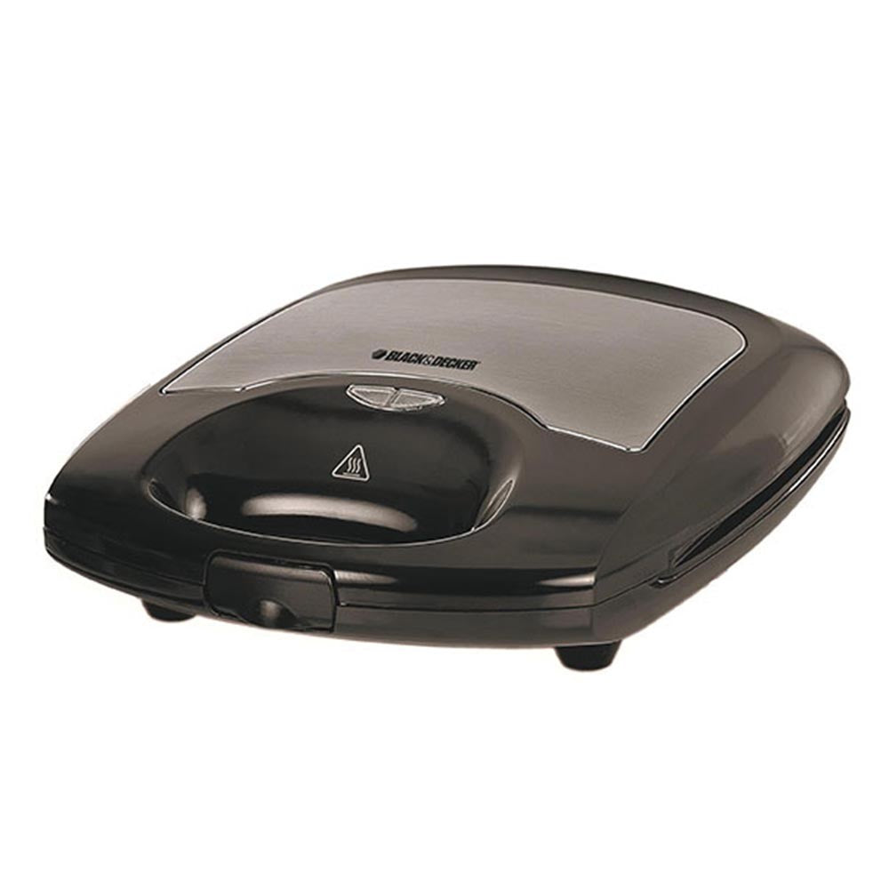 Black & Decker, Sandwich Maker, 4 Slices, 1200 Watts, Silver/Black