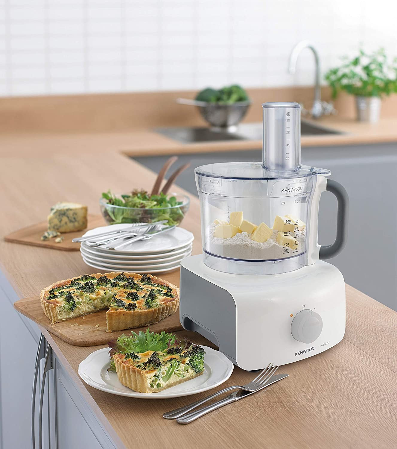 Kenwood, MultiPro Home Food Processor, 1000 Watts, 3 L, White