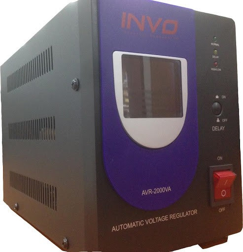 Invo Line, Stabilizer, Automatic Voltage Regulator 2000VA, LCD Display, Black