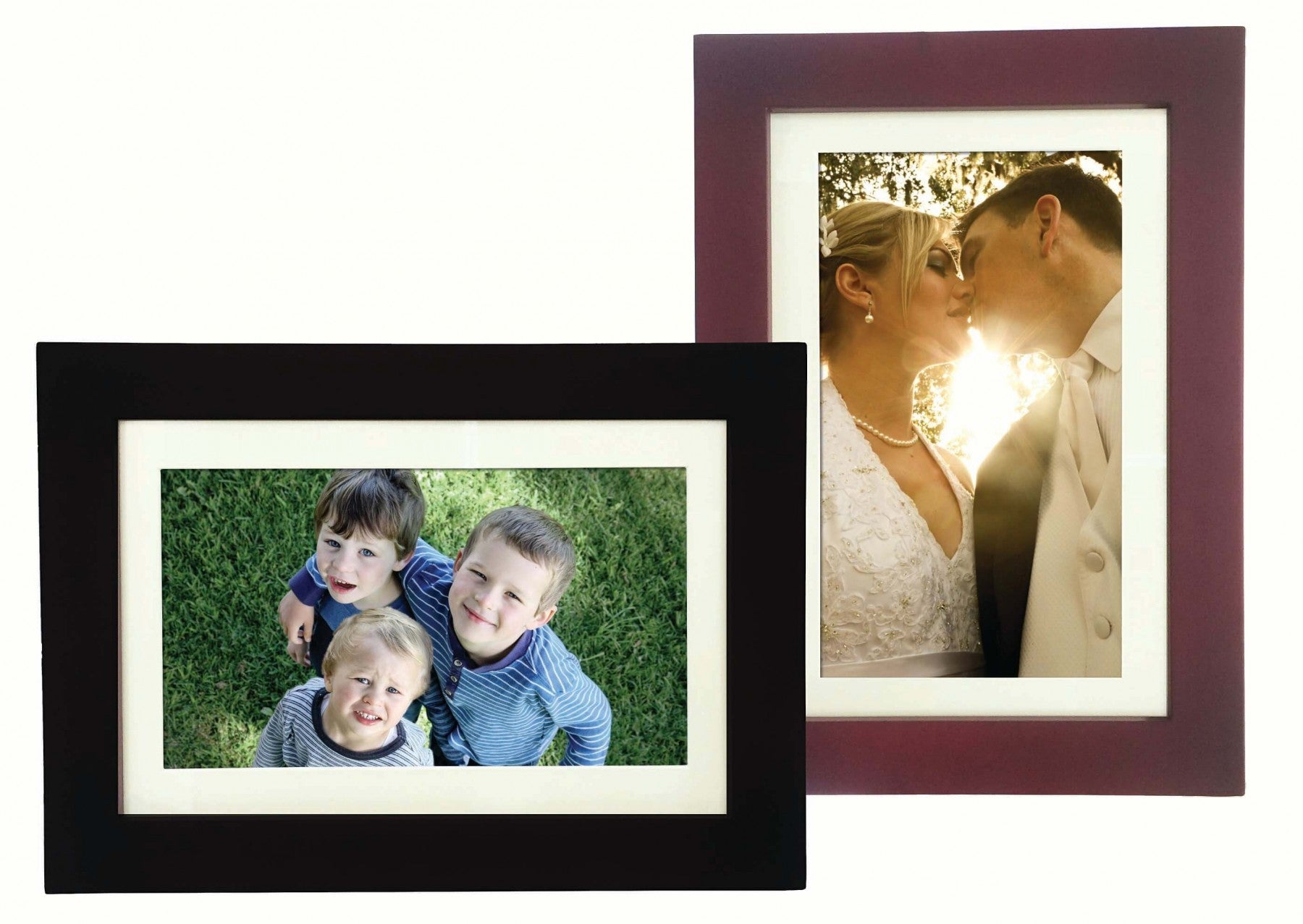 Provideo, Coby Digital Photo Frame, 10.1 Inches, with Remote Clock Calendar Alarm, Black / Brown