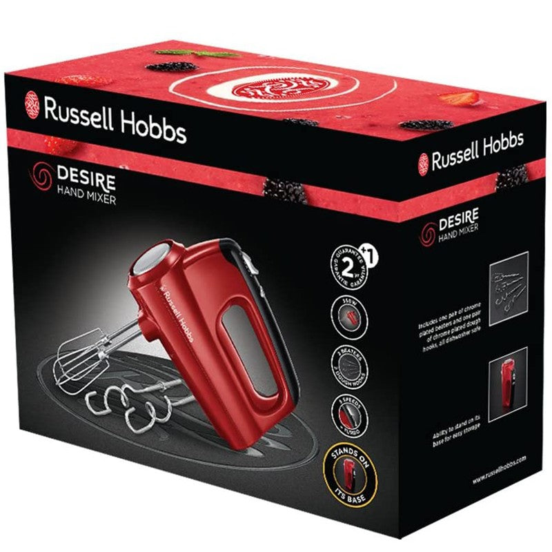 Russell Hobbs, Hand Mixer Desire, 350 Watts, Red