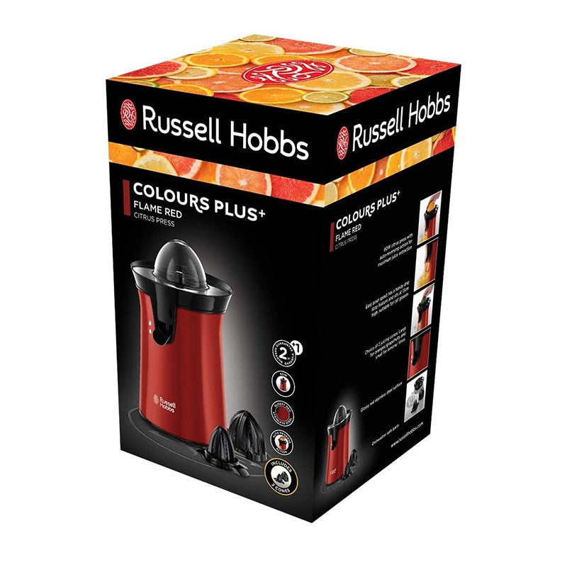 Russell Hobbs, Desire Citrus Press Juicer, 60 Watts, 2 Accessories, Red