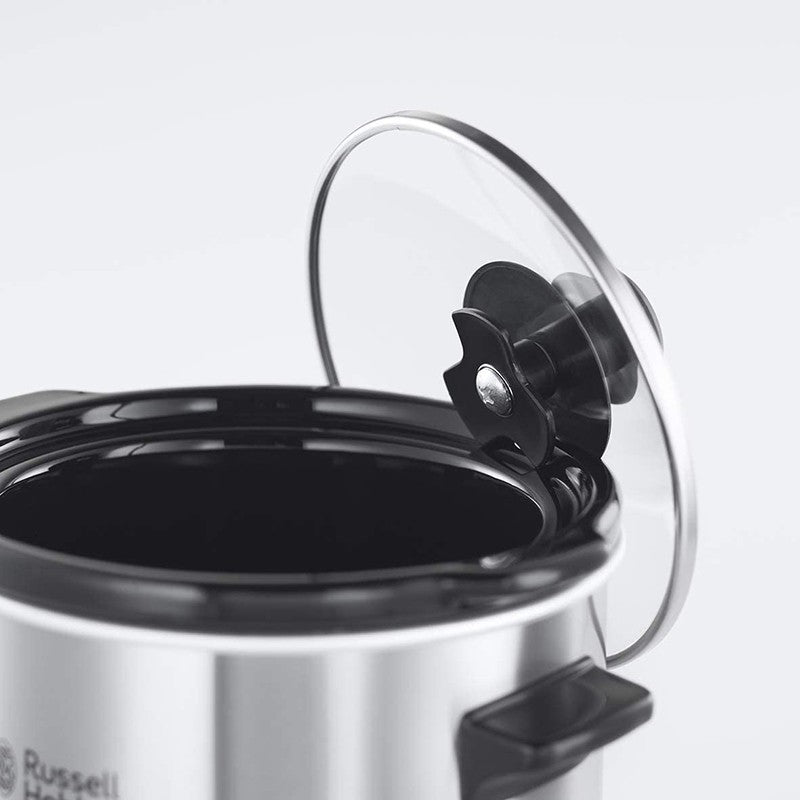Russell Hobbs, Compact Home 2 Litre Small Slow Cooker, 110 Watts, Silver & Black