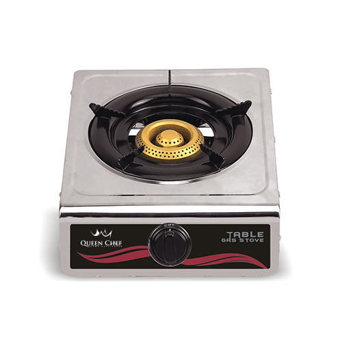 Queen Chef, Table Gas Stove, One Burner, Stainless Steel