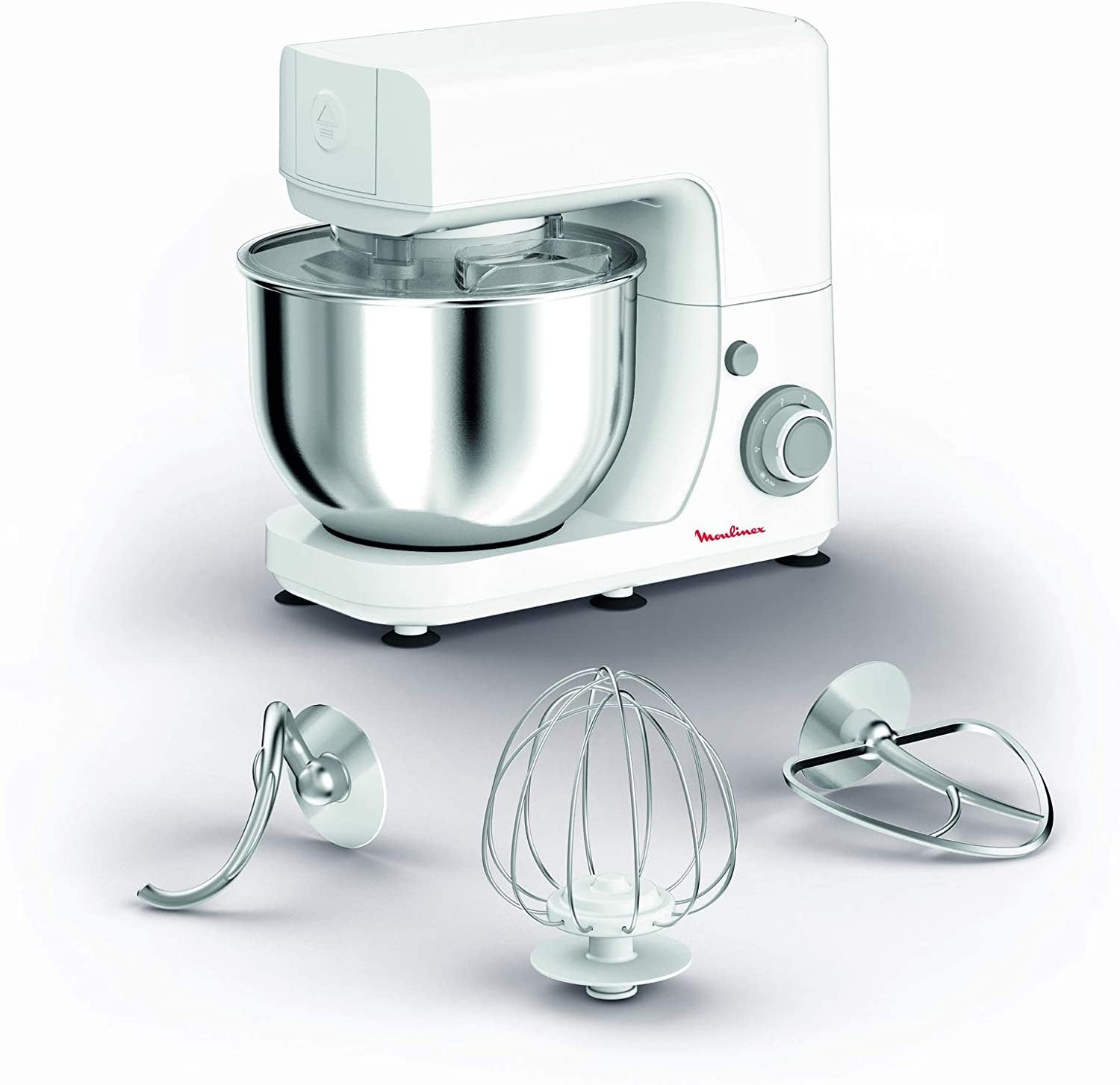 Moulinex, Masterchef Kitchen Machine, 800 Watts, Stainless Steel Bowl, White