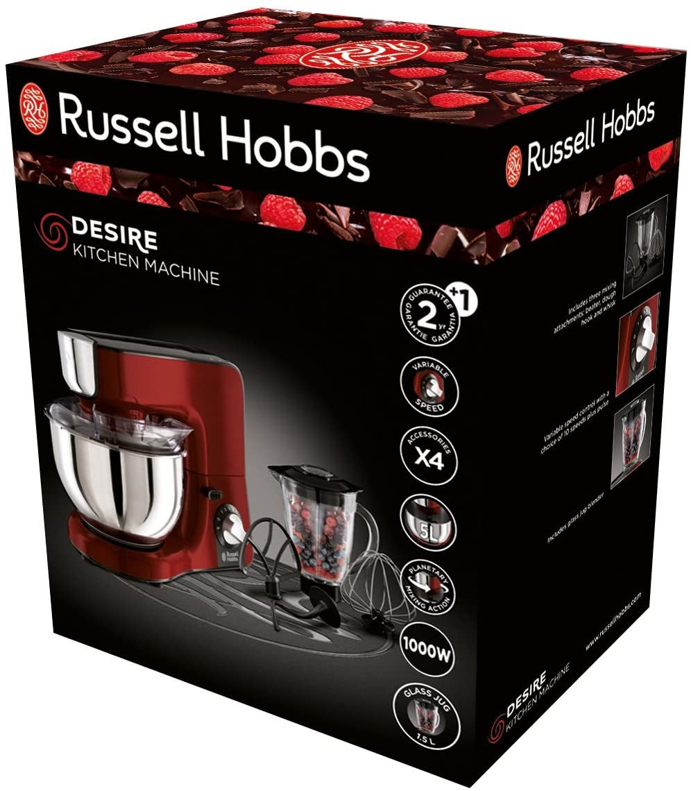 Russell Hobbs, Desire Kitchen Machine, 1000 Watts, 1.5 L, Red