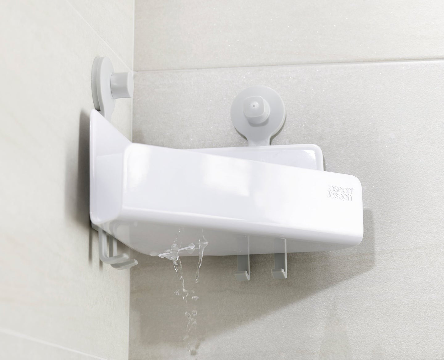 Joseph Joseph, EasyStore™ Corner Shower Shelf with Removable Mirror