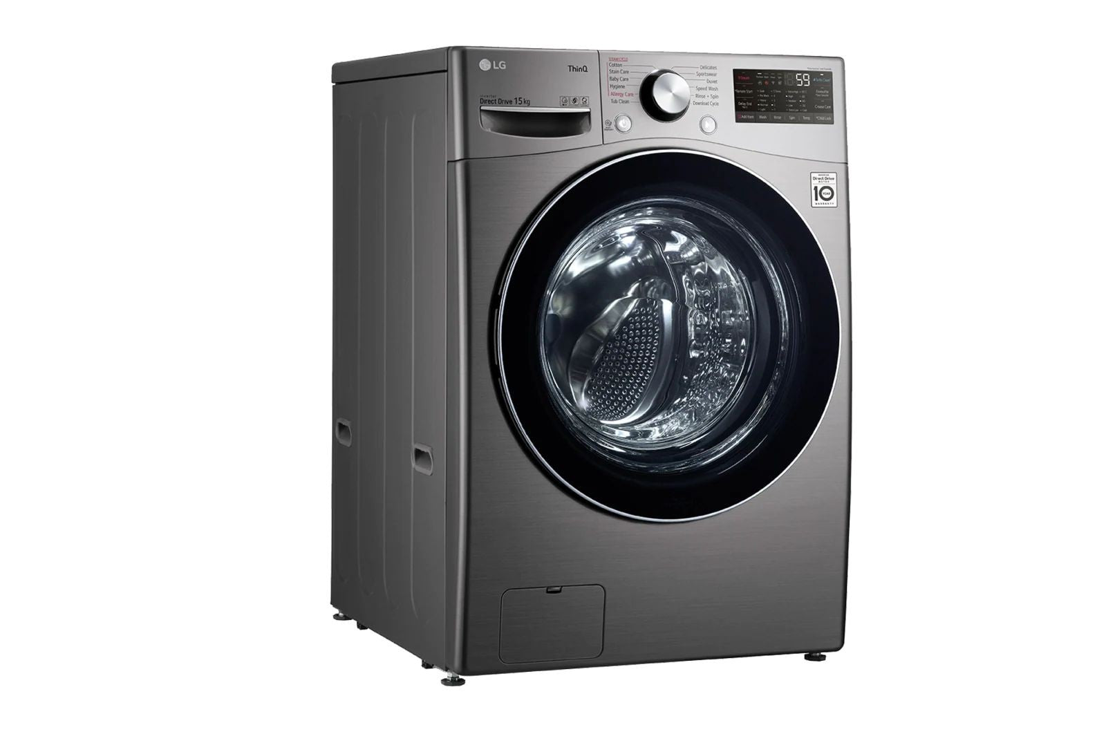 LG 15 KG Front Load Washing Machine, Silver