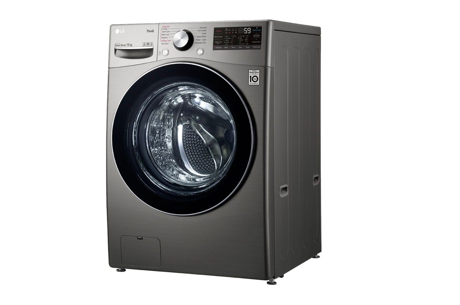 LG 15 KG Front Load Washing Machine, Silver