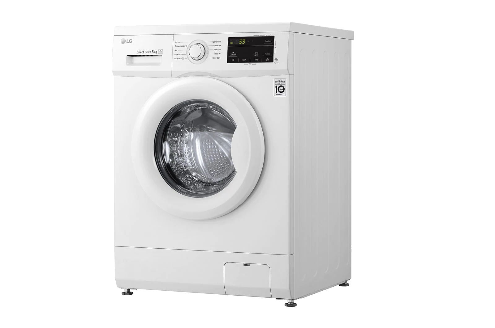 LG, Washing Machine, Front Load, 8 KG, Direct Drive Motor