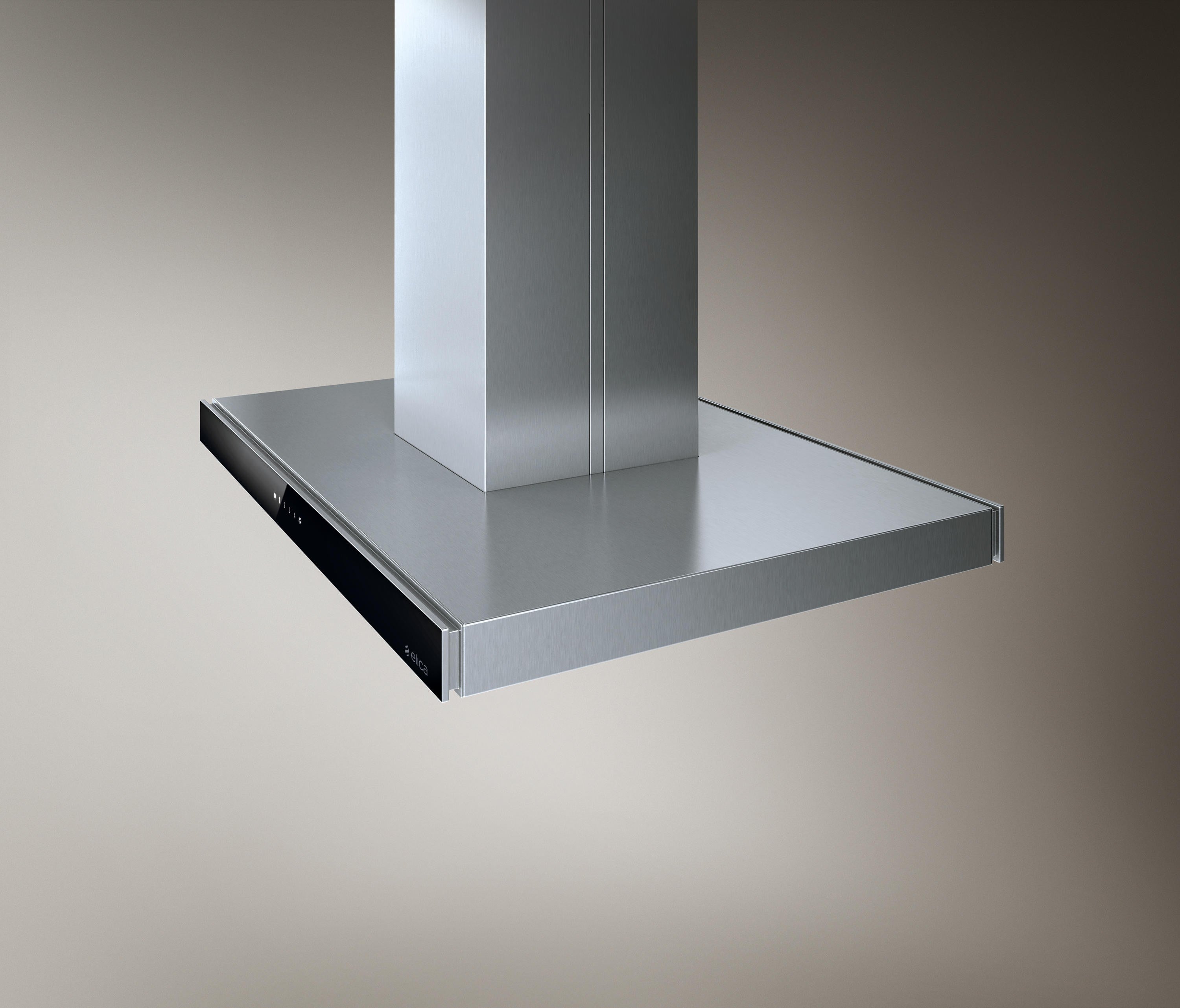 Elica, Cheminey Joy Island Decorative Hood, 90 CM, Black & Inox