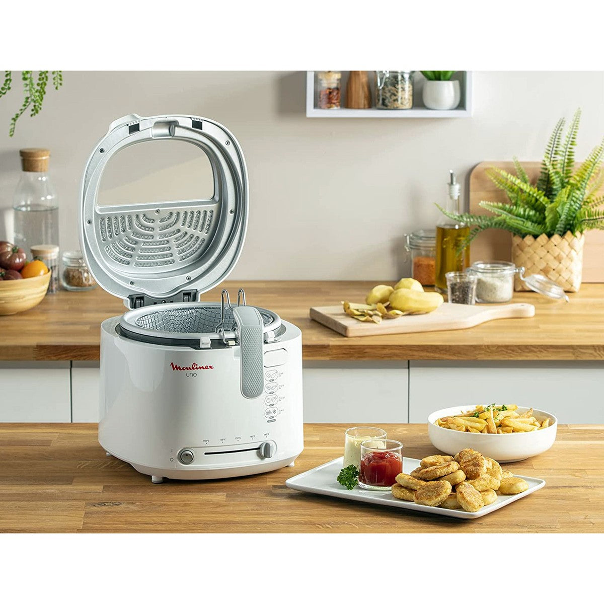 Moulinex, Deep Fryer, 1.8 L, 1 KG, White
