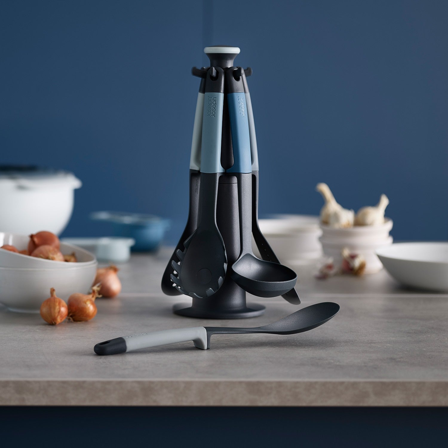 Joseph Joseph, Elevate Nest Utensils Compact Stacking Kitchen Tool Set, Sky