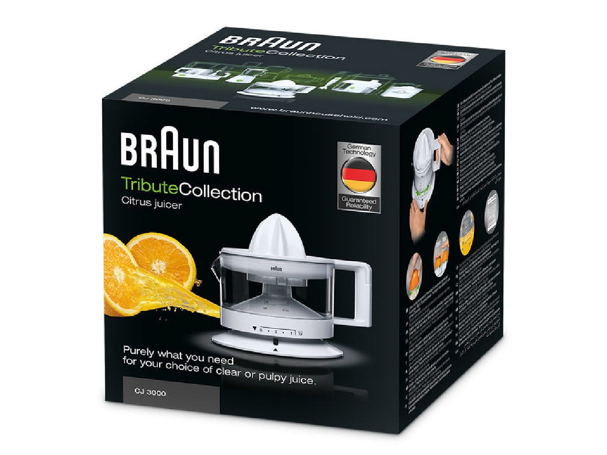 Braun, Tribute Collection Citrus Juicer, 20 Watts, White