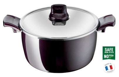 Tefal, G6 Faitout Resist Intense Stewpot, 26 CM + CV, Dark Red