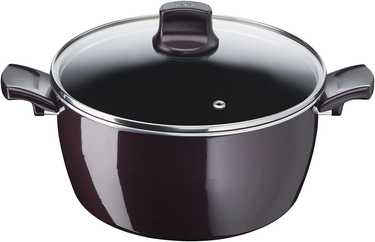 Tefal, G6 Resist Intense 9 Pieces Cooking Set, Dark Red