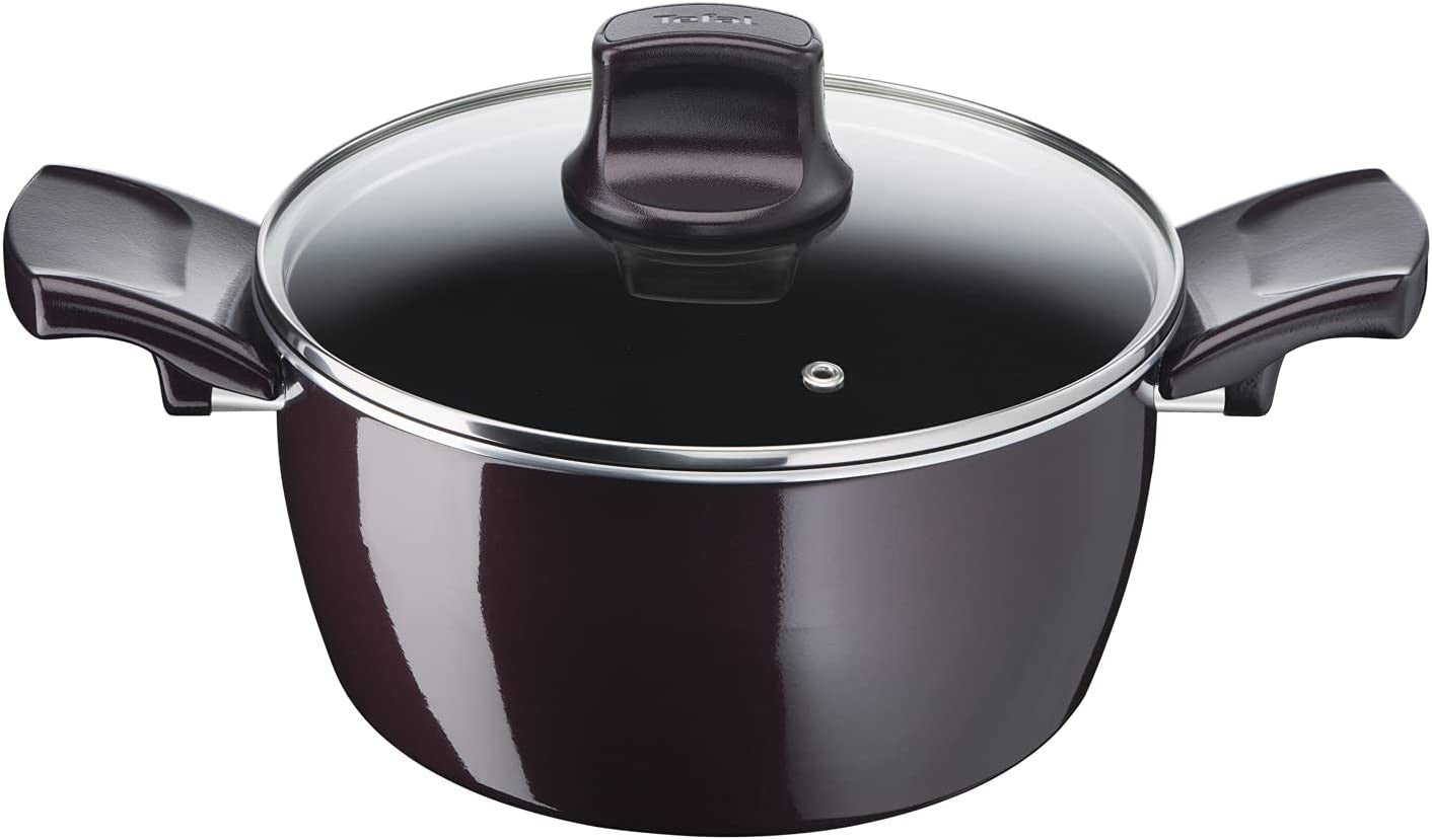 Tefal, G6 Resist Intense 9 Pieces Cooking Set, Dark Red