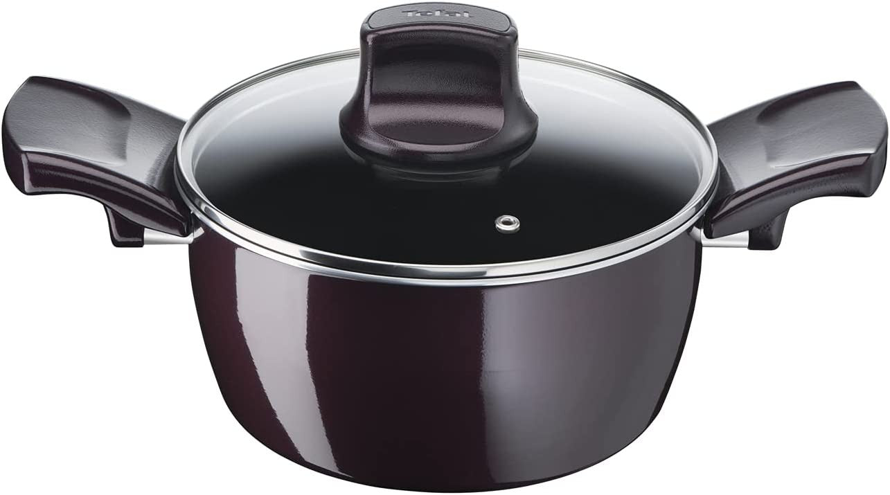 Tefal, G6 Resist Intense 9 Pieces Cooking Set, Dark Red