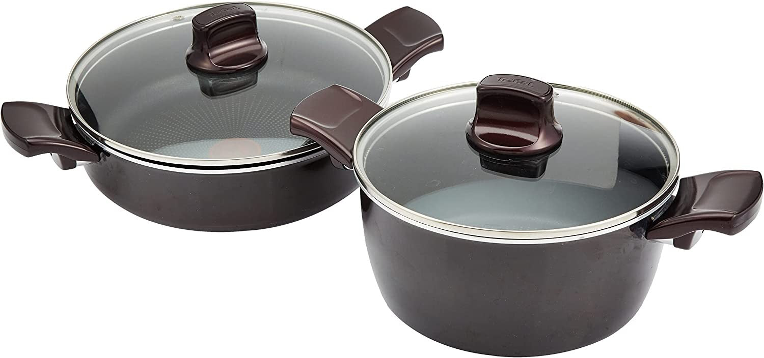Tefal, G6 Resist Intense 12 Pieces Cooking Set, Dark Red