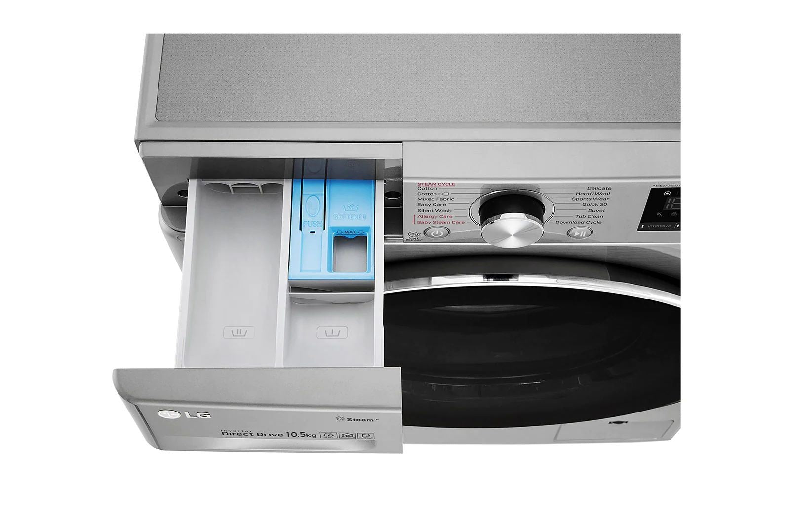 LG 10.5 KG Front Load Washing Machine, 1400 RPM, Silver