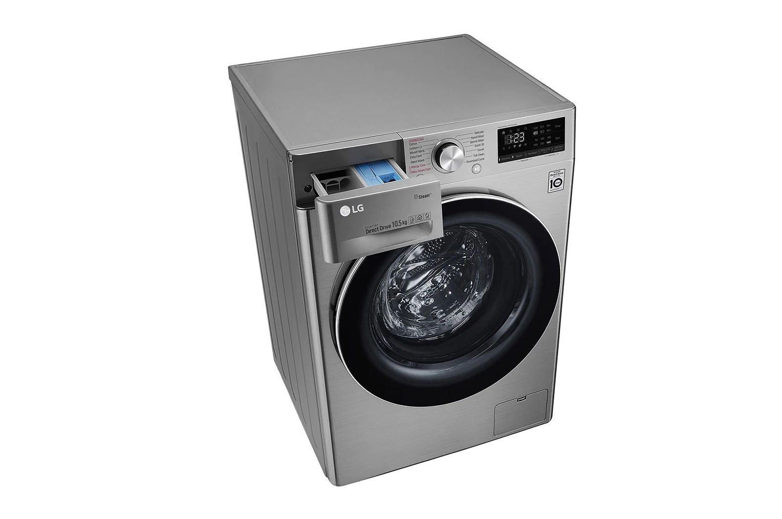LG 10.5 KG Front Load Washing Machine, 1400 RPM, Silver