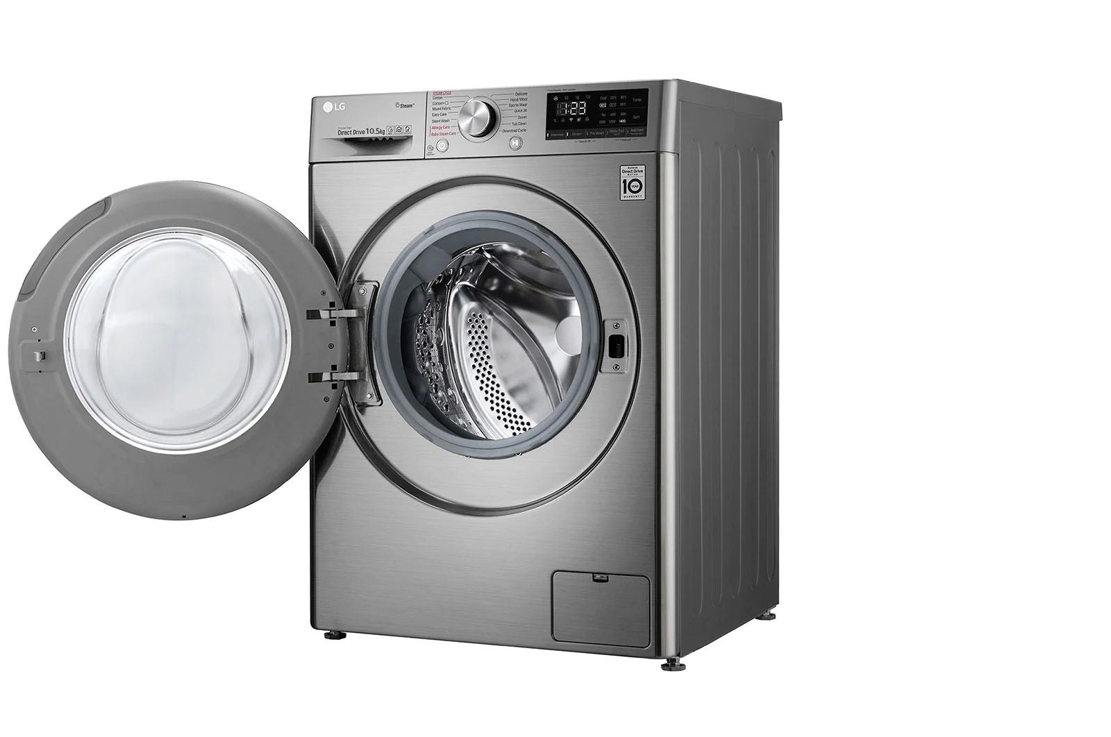 LG 10.5 KG Front Load Washing Machine, 1400 RPM, Silver