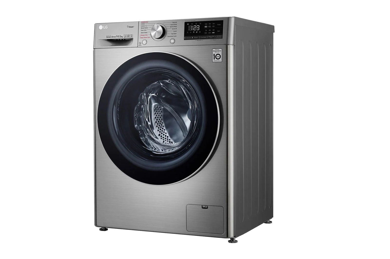 LG 10.5 KG Front Load Washing Machine, 1400 RPM, Silver