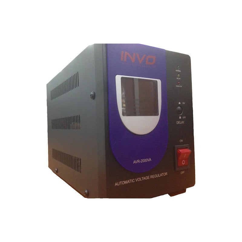Invo, Automatic Voltage Regulator 3000VA, LCD Display, Singlr Phase, Metal Cabinet, Delay 3 Sec