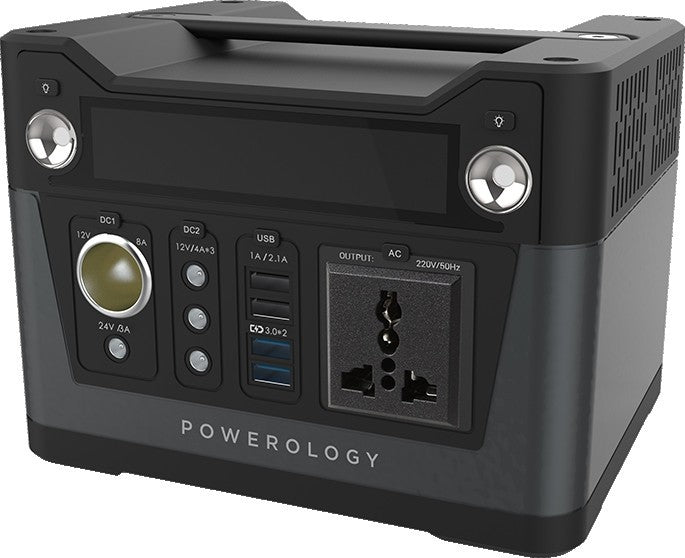 Powerology, Portable Power Generator, 62500 mAh, 200 Watts, Black