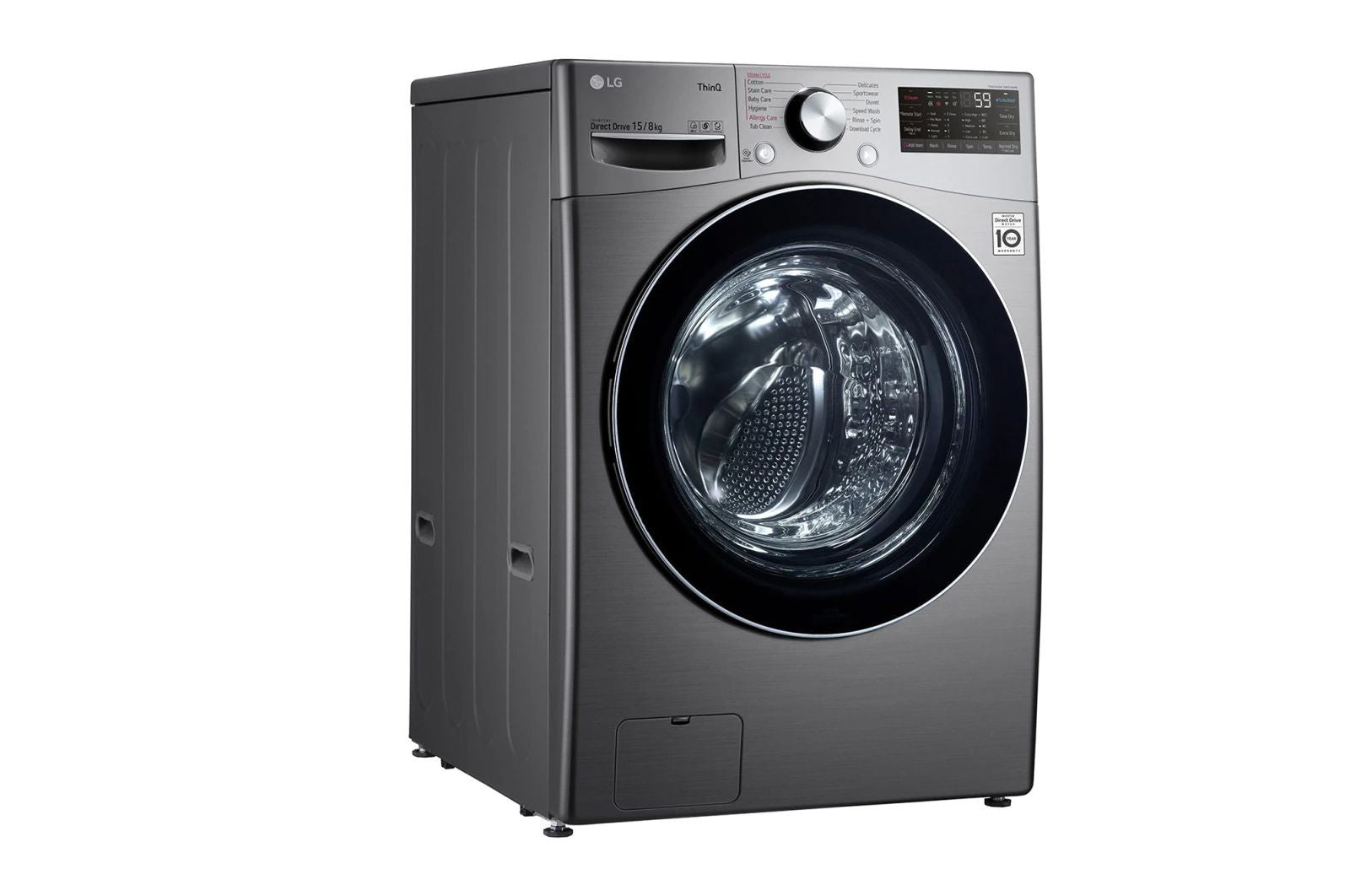 LG, Front Load Washer & Dryer, 15 KG /8 KG, Silver