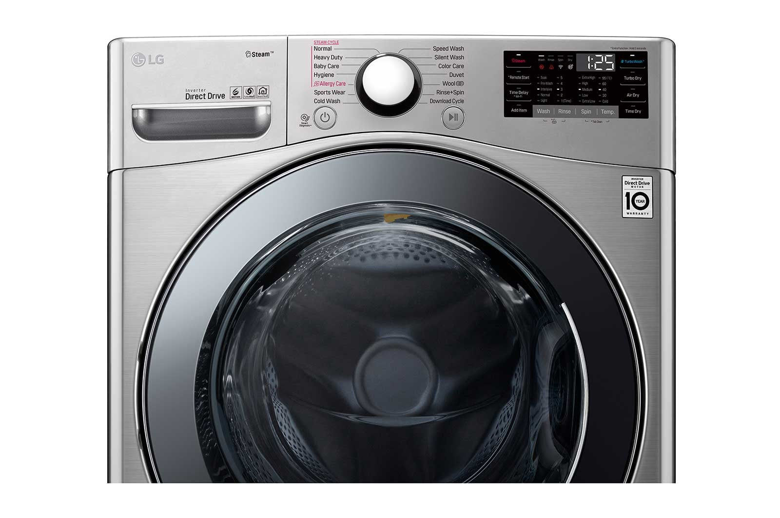 LG Front Load Washer & Dryer, 20/12 KG, Silver
