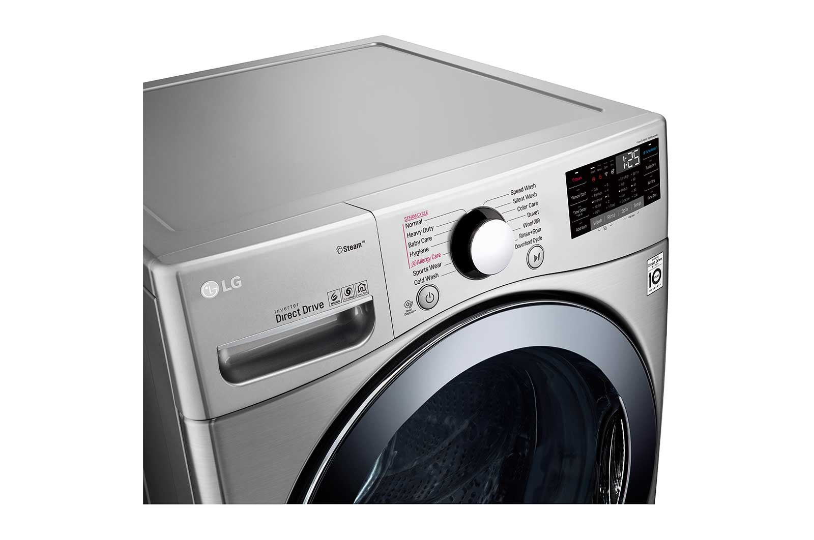 LG Front Load Washer & Dryer, 20/12 KG, Silver