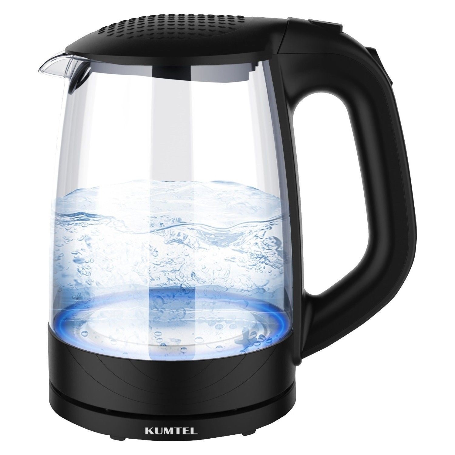 Kumtel, Electric Glass Kettle, 1.7 L, Black