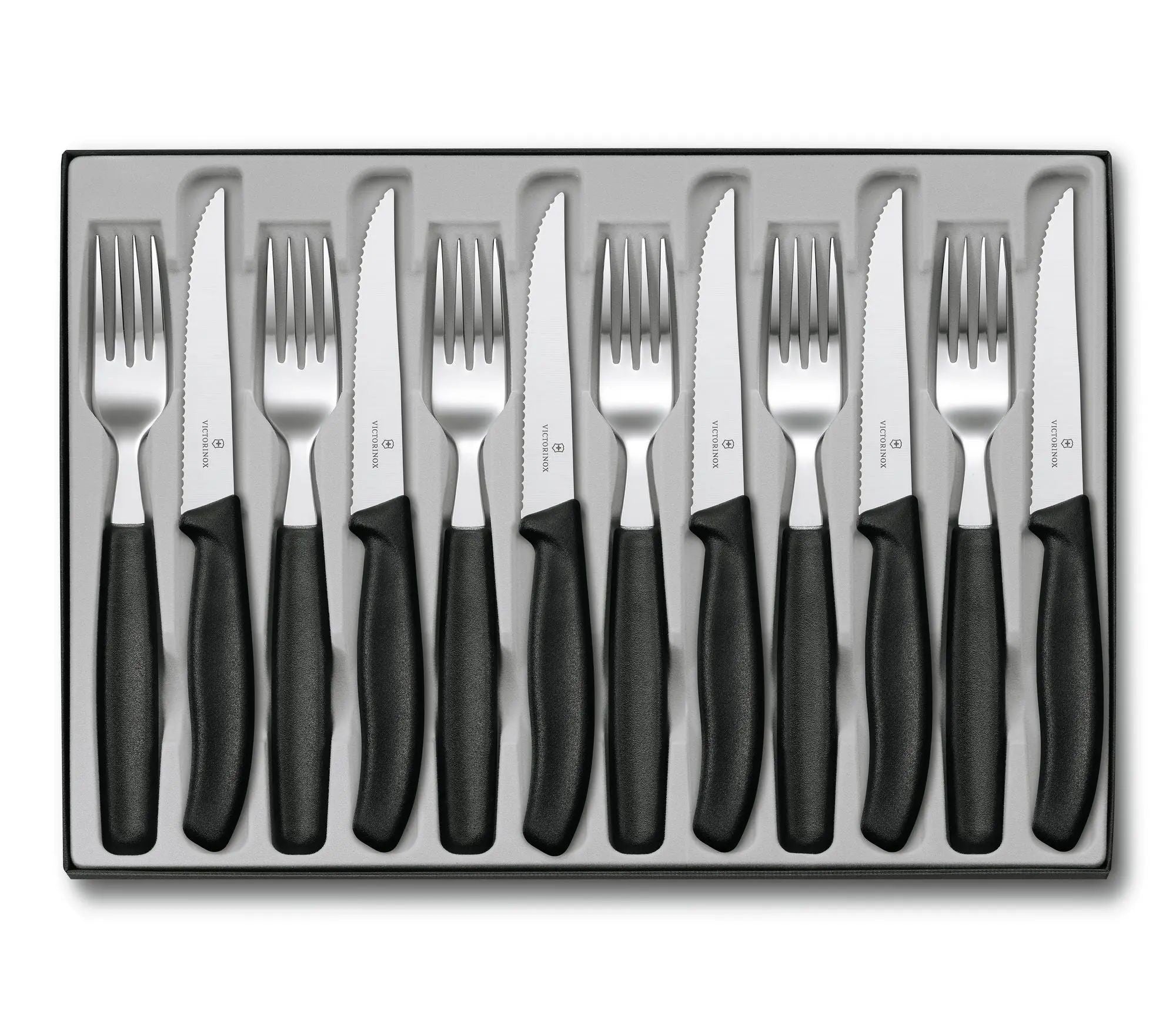 Victorinox, Swiss Classic Table Set, 12 Pieces, 591 G, Black