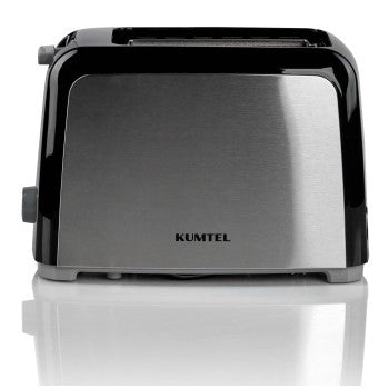 Kumtel, 2 Slice Toaster, 750 Watts, Stainless Steel / Black
