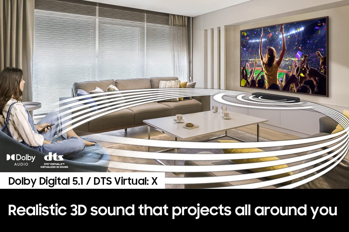 Samsung, 3.1ch B650 Soundbar w/ Dolby 5.1/ DTS  Built-in Center Speaker, Bluetooth Multi Connection, Black