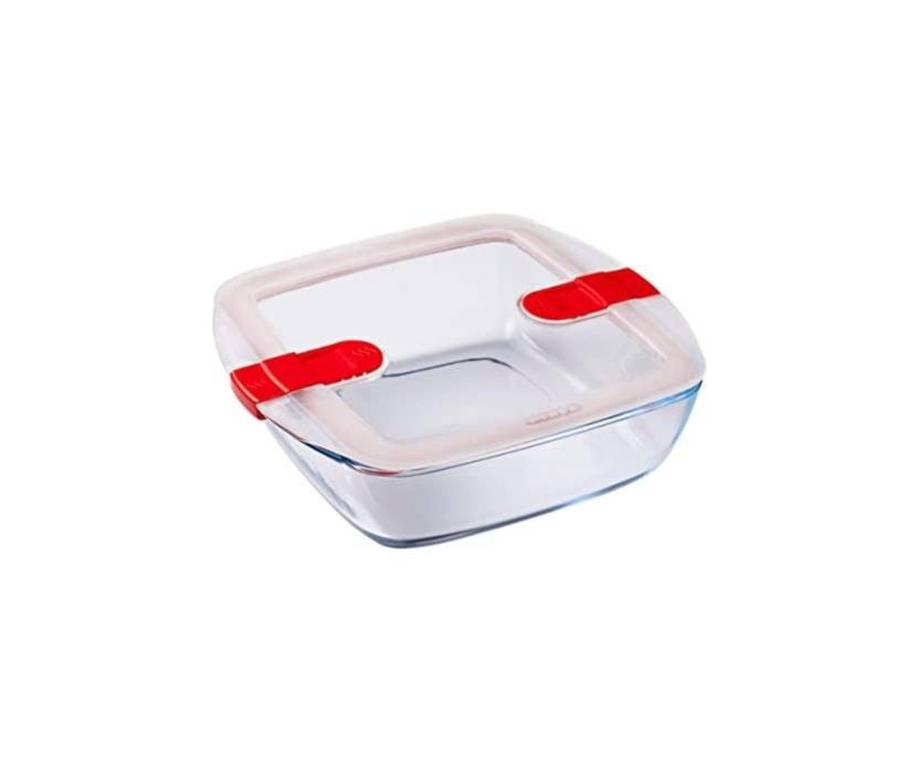 Pyrex, Cook & Heat Glass Square Dish With Lid, 2.3 L