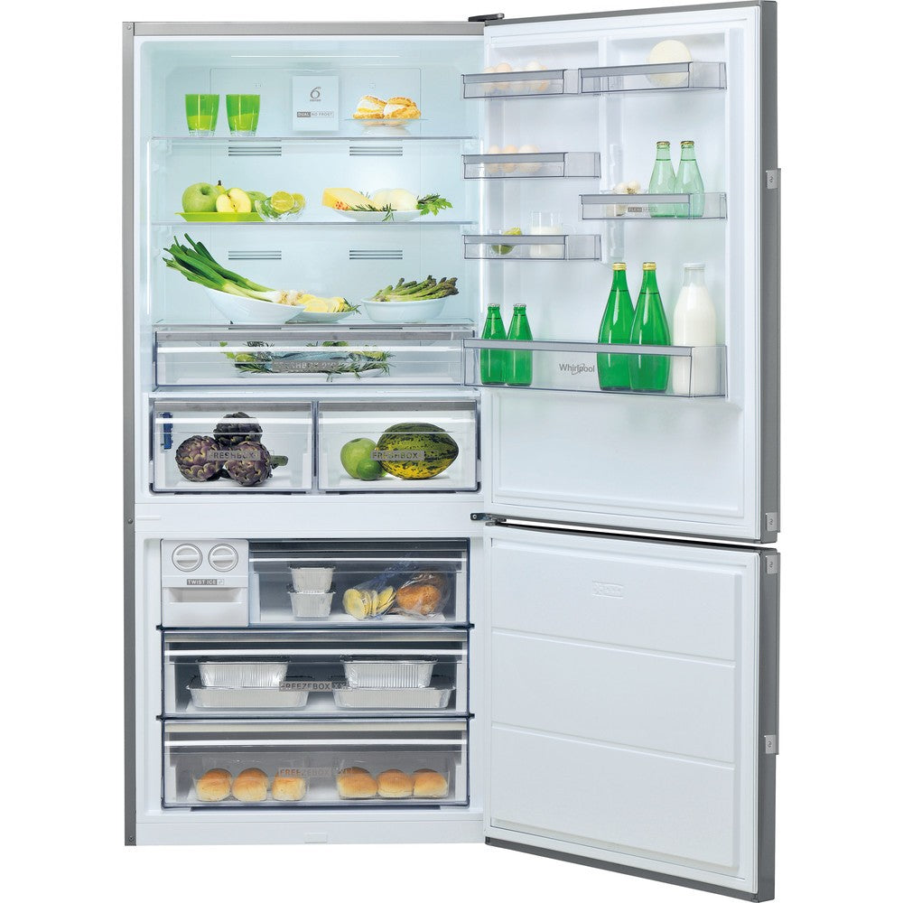 Whirlpool, Freestanding Fridge Freezer, No Frost, Silver